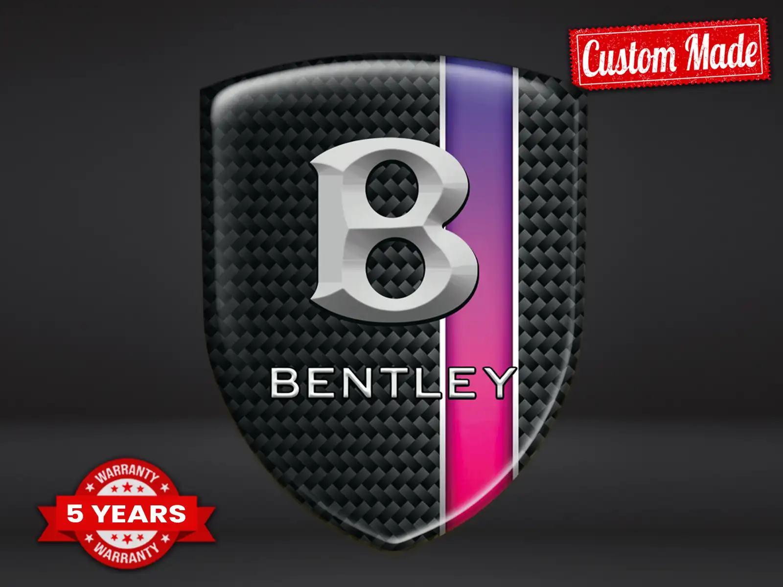 Bentley Logos Silicone Automobile Style Étoile Personnalisable